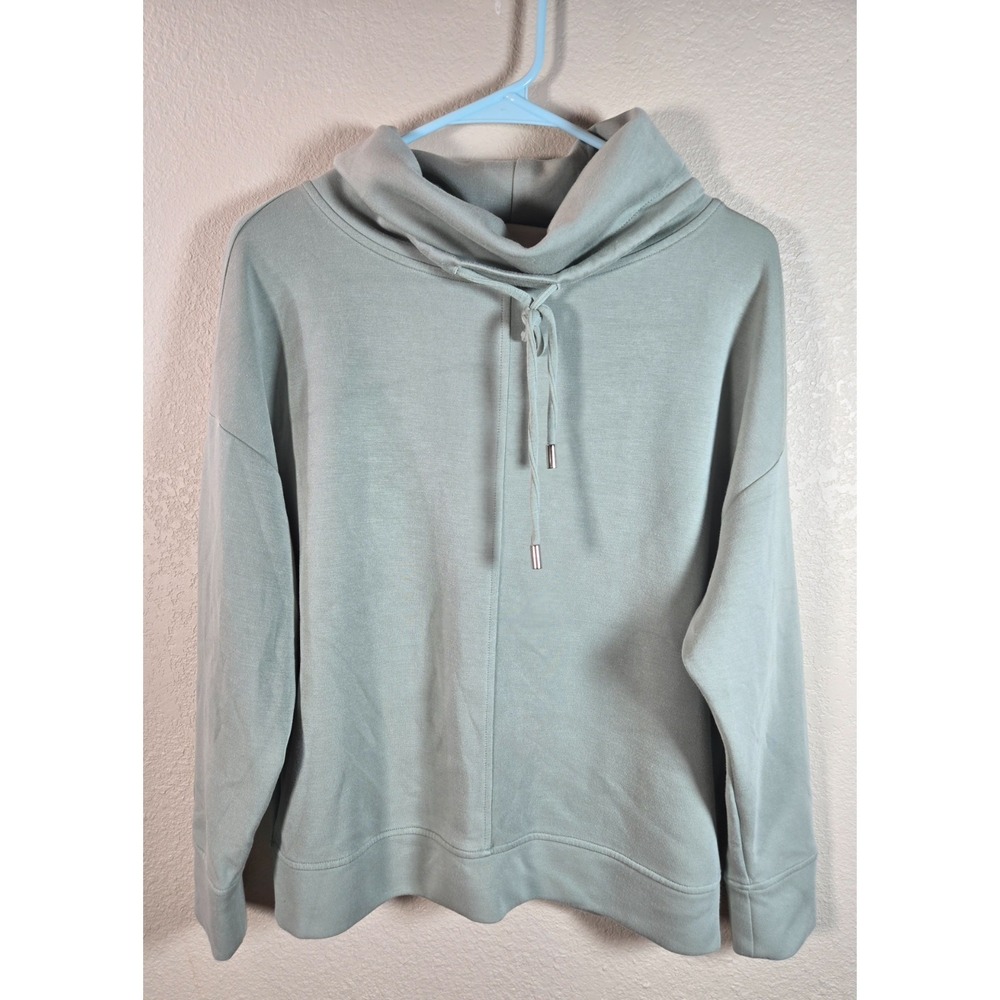 Cynthia Rowley cowl neck sweater soft cozy Sz Medium Sage Green
